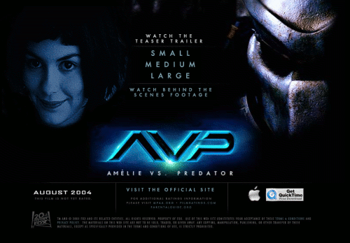 Amélie vs. Predator -- Whoever wins, she's cute