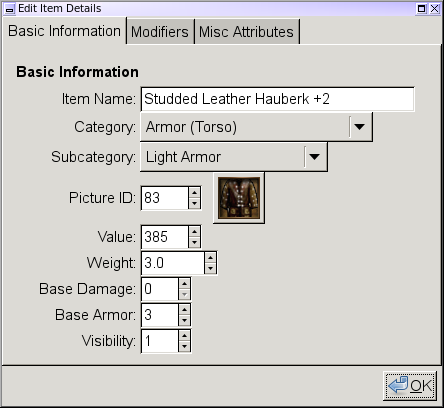 Basic Item Information