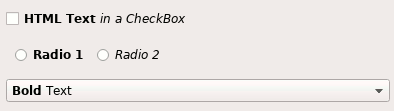 HTML/Rich Text in a QComboBox