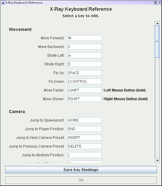 Keybinding Dialog