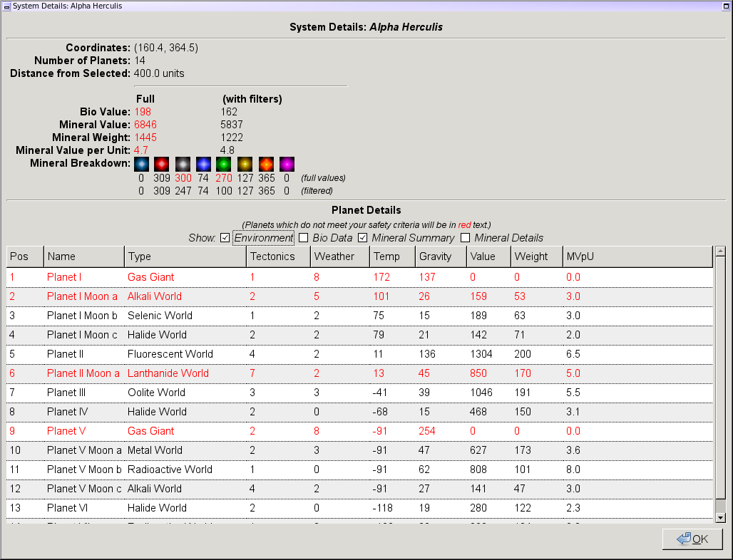 Filtered System Details